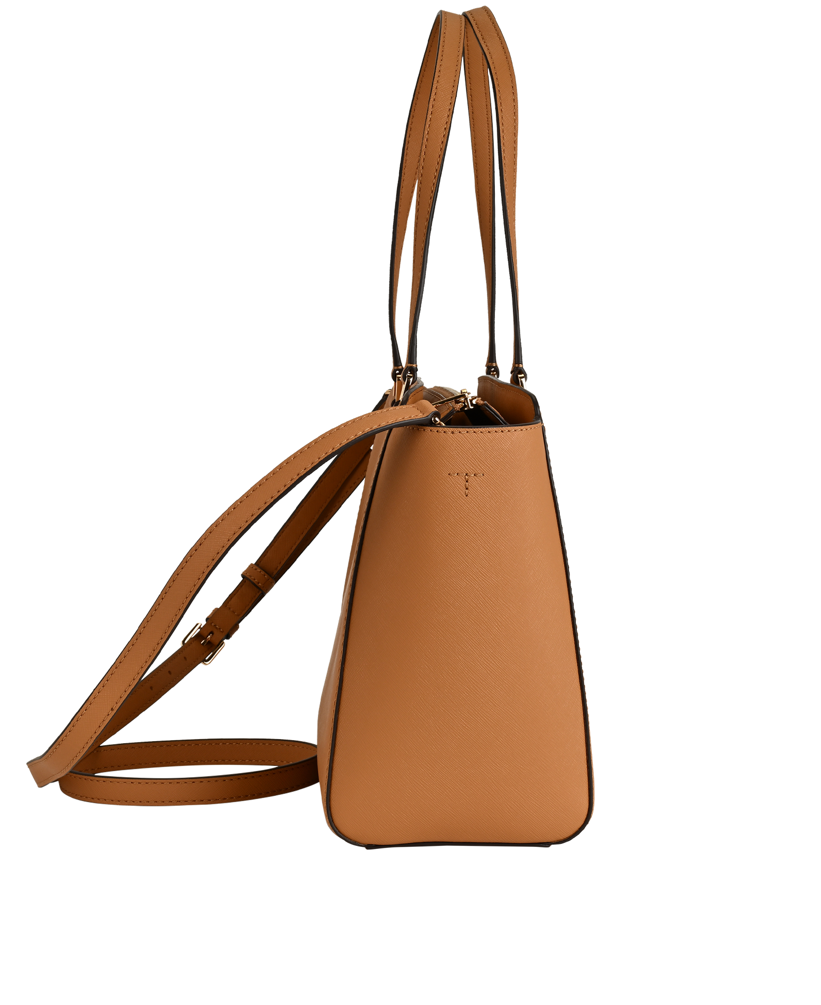 Small Emerson Top Zip Tote, &pound;140, Handbags, Brown, Leather, Side view